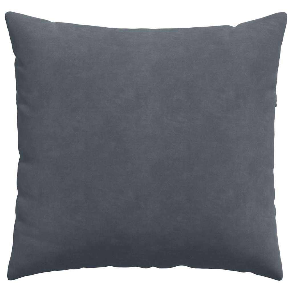 Kanapé párnák 2 pcs Sötétszürke 45 x 45 cm Bársonyos szövet