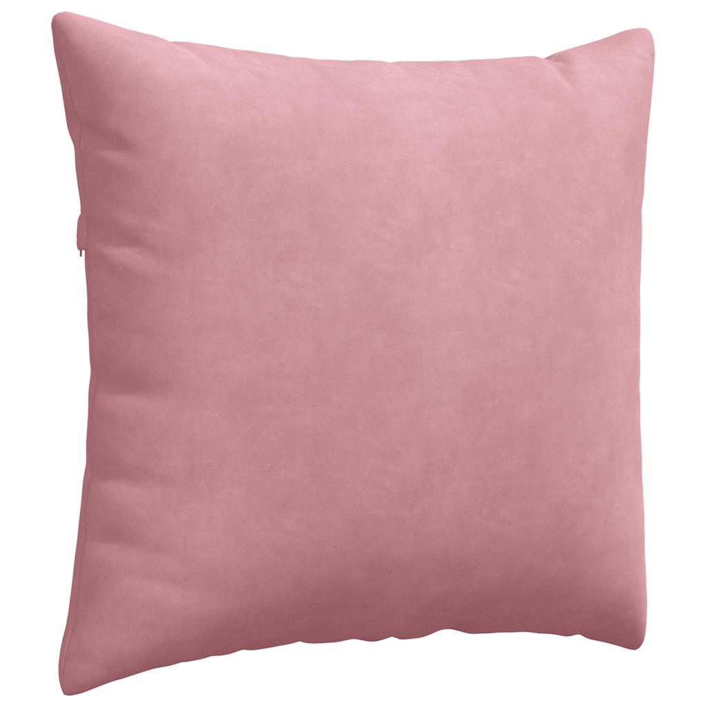 Kanapé párnák 2 pcs Rózsaszín 45 x 45 cm Bársonyos szövet