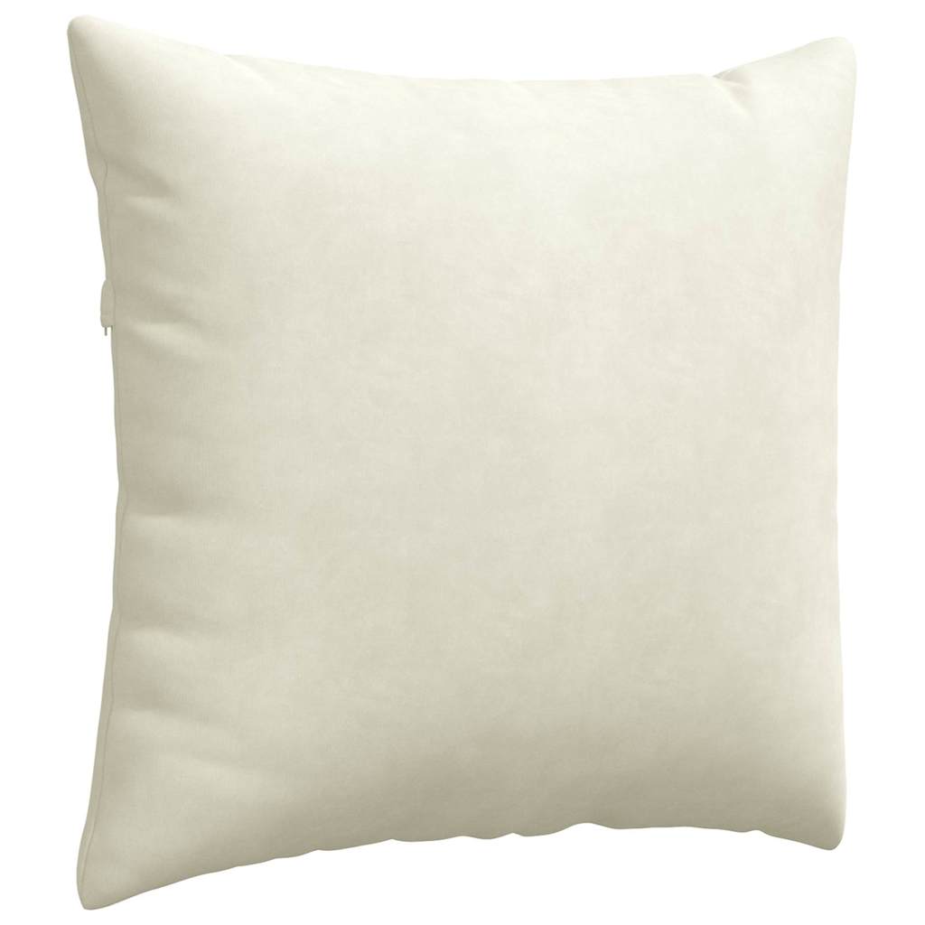 Kanapé párnák 2 pcs Krém 45 x 45 cm Bársonyos szövet