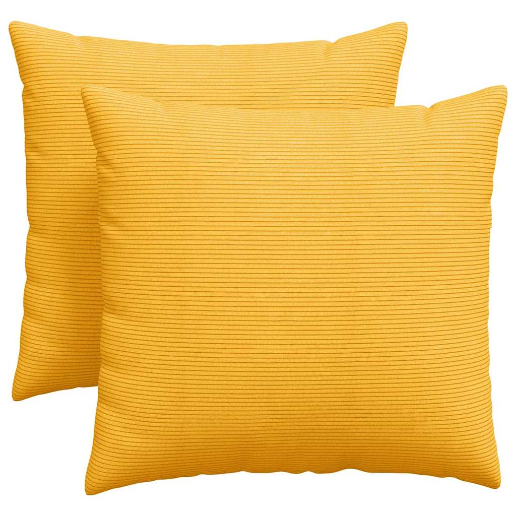 Kanapé párnák 2 pcs Világos sárga 45 x 45 cm Bársonyos szövet