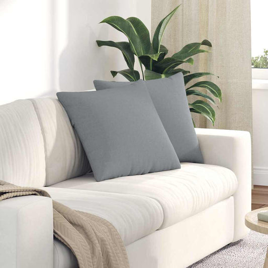 Kanapé párnák 2 pcs Világosszürke 50 x 50 cm szövet