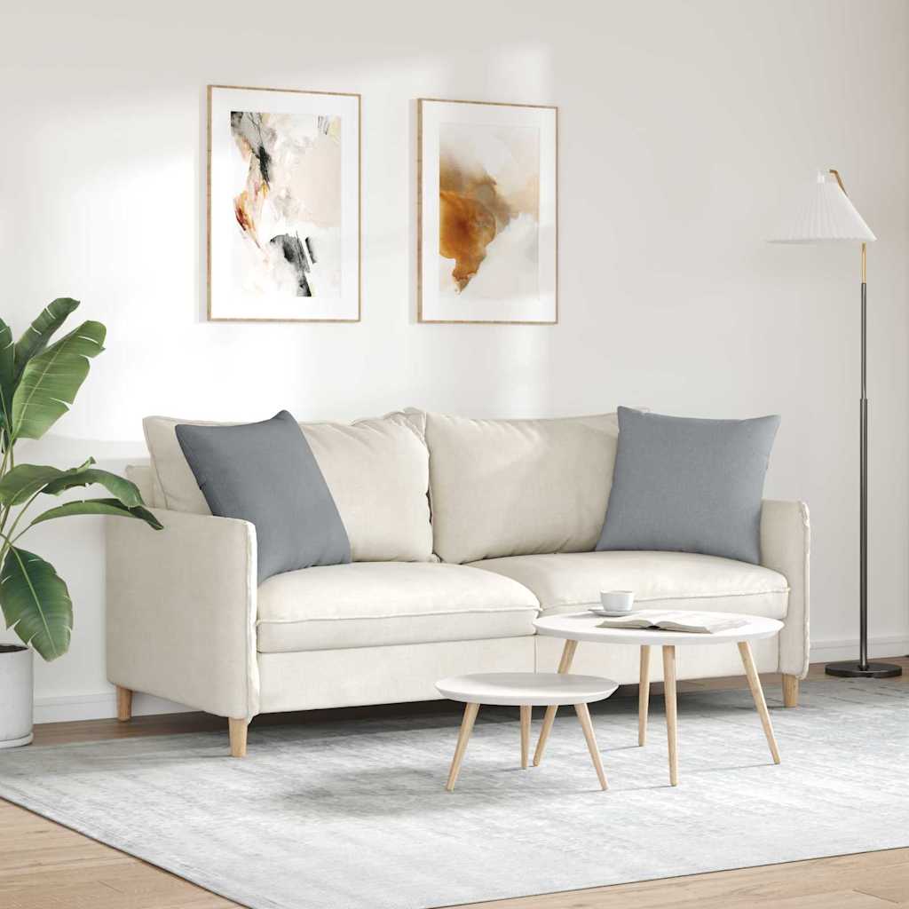 Kanapé párnák 2 pcs Világosszürke 50 x 50 cm szövet
