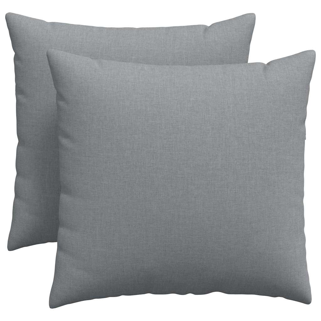 Kanapé párnák 2 pcs Világosszürke 50 x 50 cm szövet