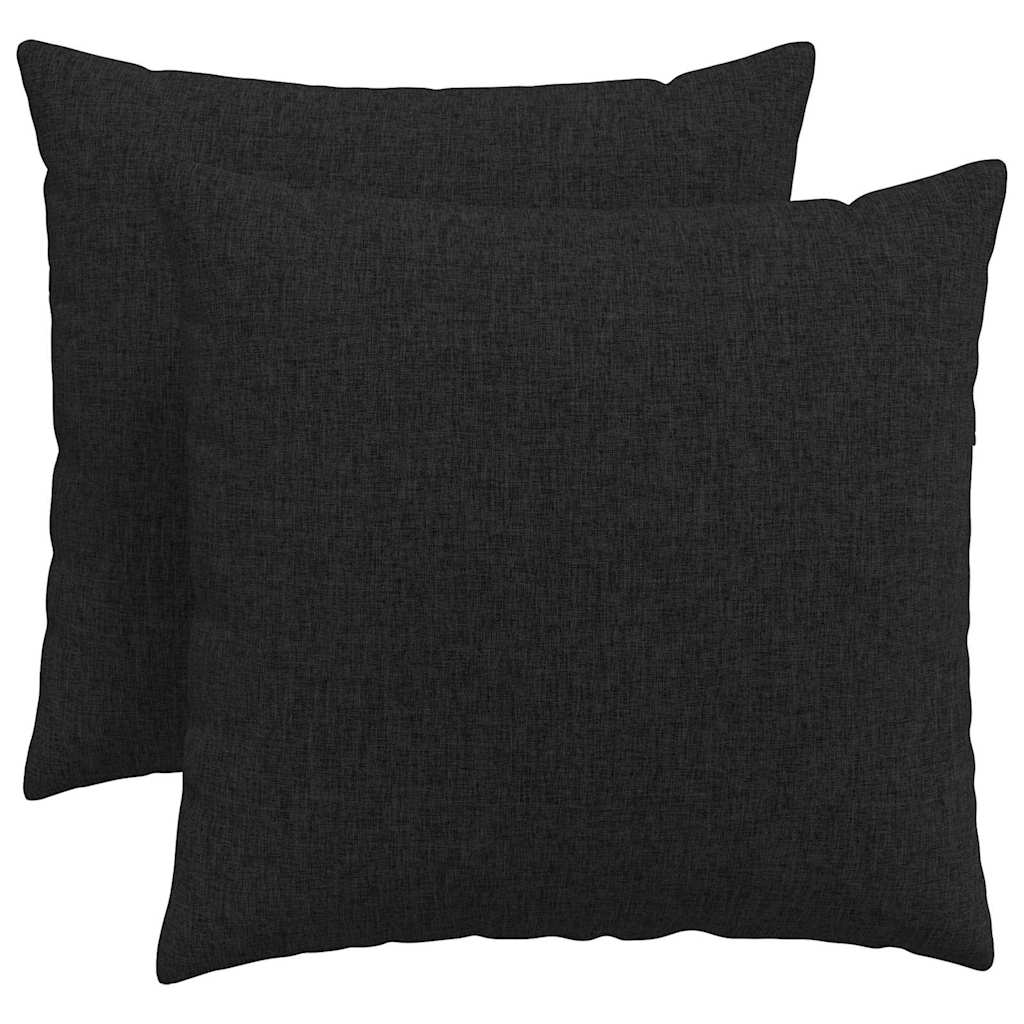 Kanapé párnák 2 pcs Fekete 50 x 50 cm szövet