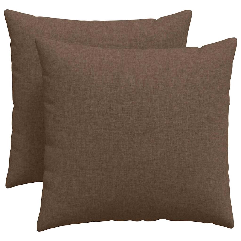 Kanapé párnák 2 pcs Barna 50 x 50 cm szövet