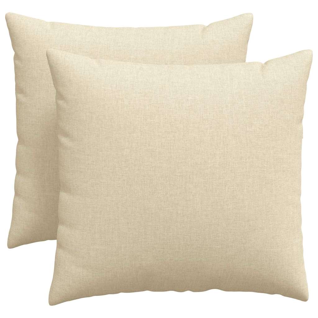 Kanapé párnák 2 pcs Krém 50 x 50 cm szövet
