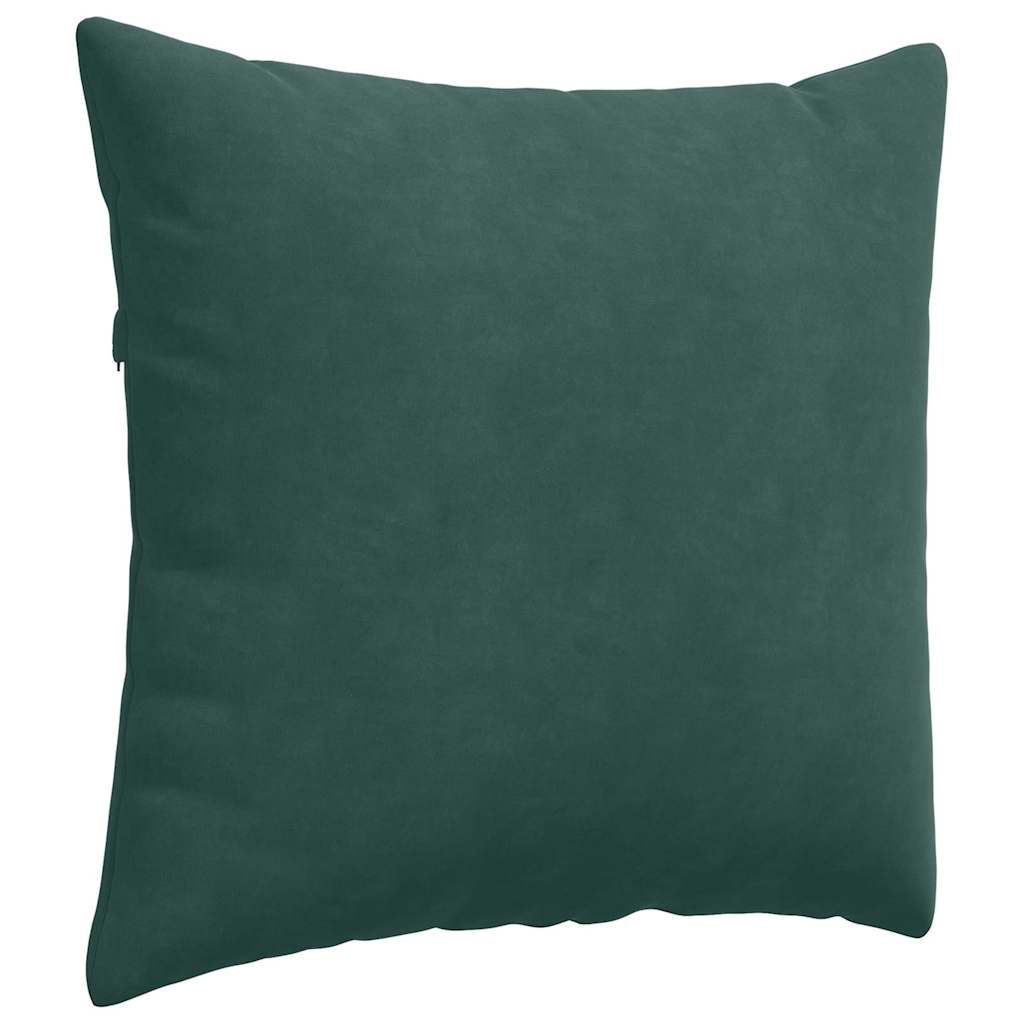 Kanapé párnák 2 pcs Sötétzöld 50 x 50 cm Bársonyos szövet