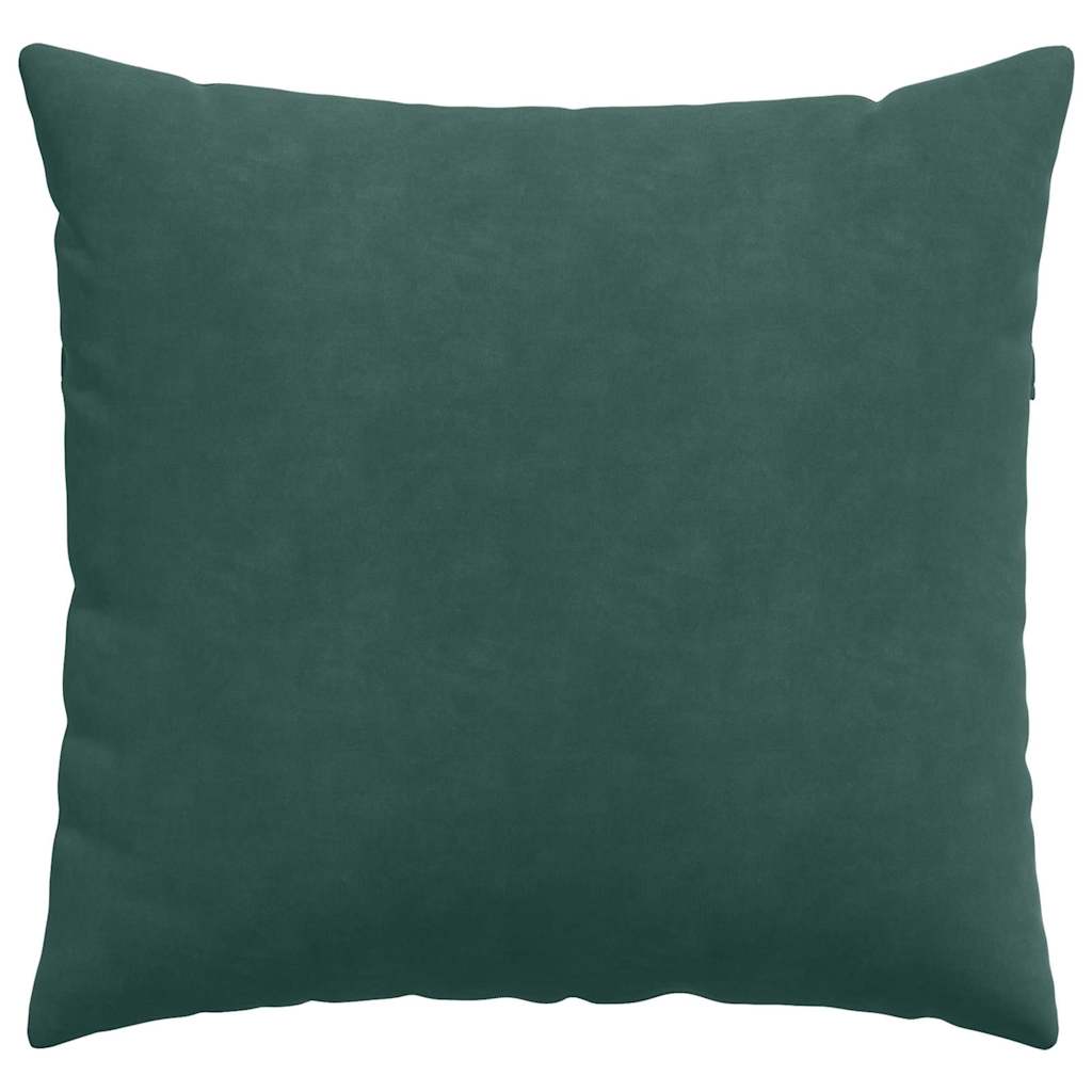 Kanapé párnák 2 pcs Sötétzöld 50 x 50 cm Bársonyos szövet