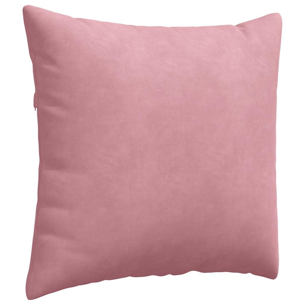 Kanapé párnák 2 pcs Rózsaszín 50 x 50 cm Bársonyos szövet