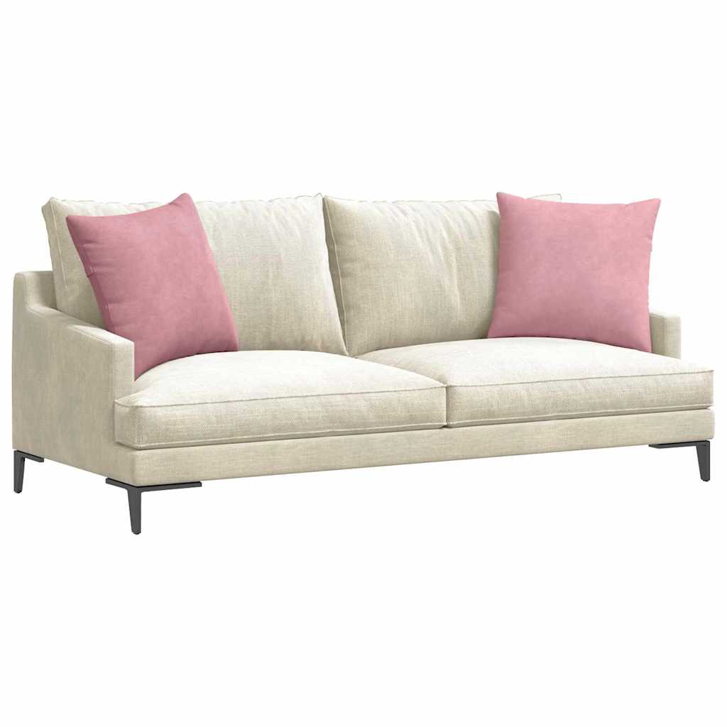 Kanapé párnák 2 pcs Rózsaszín 50 x 50 cm Bársonyos szövet