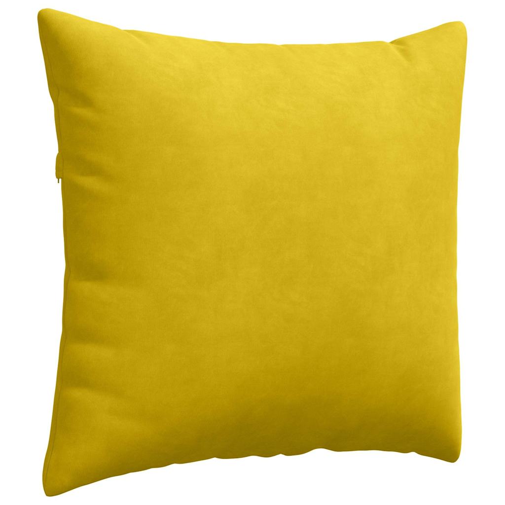 Kanapé párnák 2 pcs Sárga 50 x 50 cm Bársonyos szövet