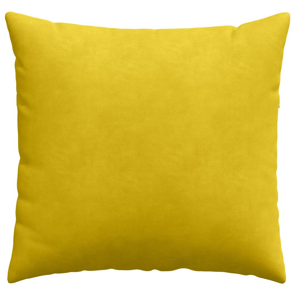 Kanapé párnák 2 pcs Sárga 50 x 50 cm Bársonyos szövet