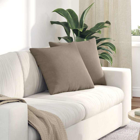 Kanapé párnák 2 pcs Tópszínű 50 x 50 cm szövet