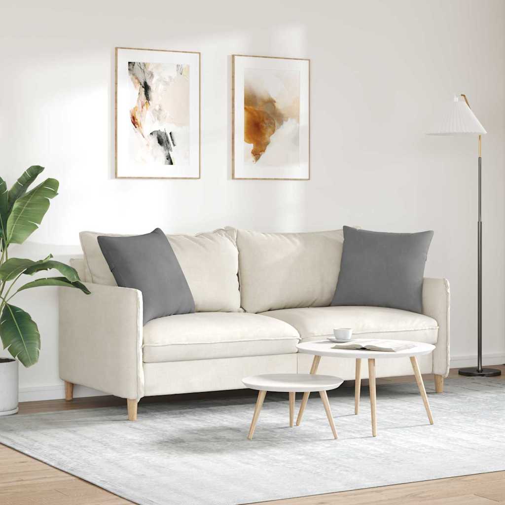 Kanapé párnák 2 pcs Sötétszürke 50 x 50 cm szövet