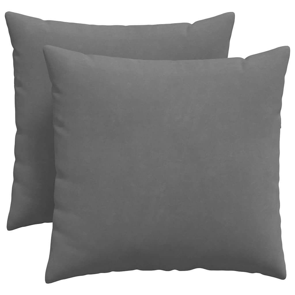 Kanapé párnák 2 pcs Sötétszürke 50 x 50 cm szövet