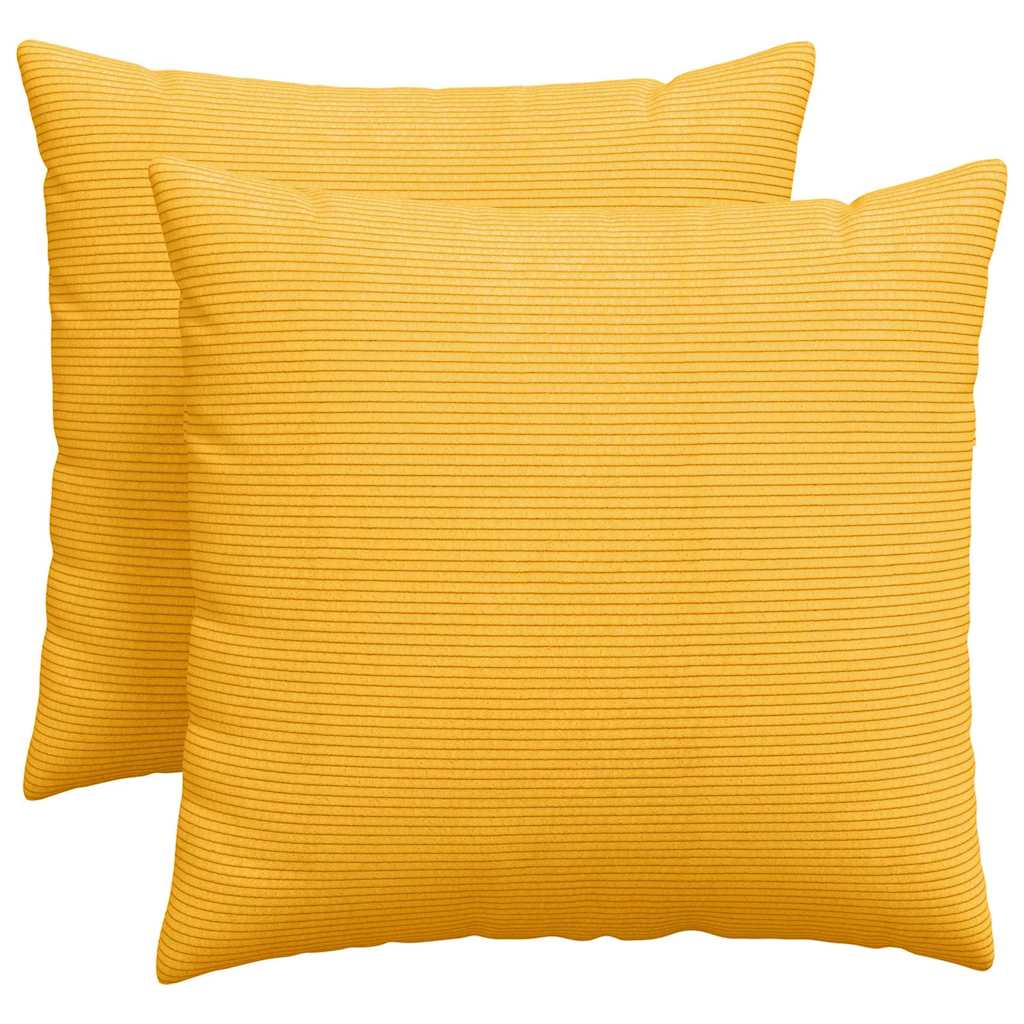 Kanapé párnák 2 pcs Világos sárga 50 x 50 cm Bársonyos szövet