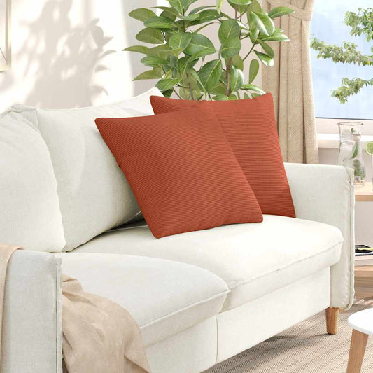 Kanapé párnák 2 pcs Piros Narancs 50 x 50 cm Bársonyos szövet
