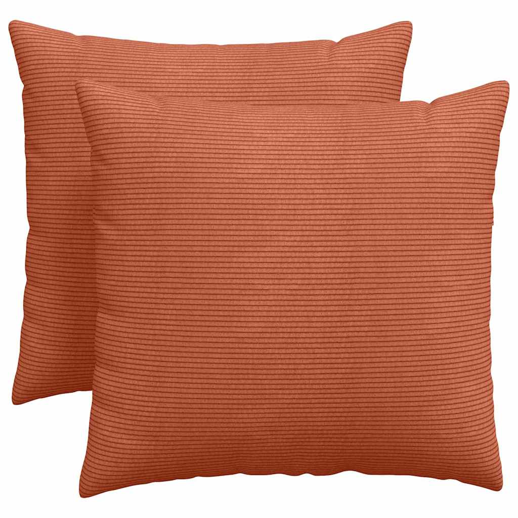 Kanapé párnák 2 pcs Piros Narancs 50 x 50 cm Bársonyos szövet