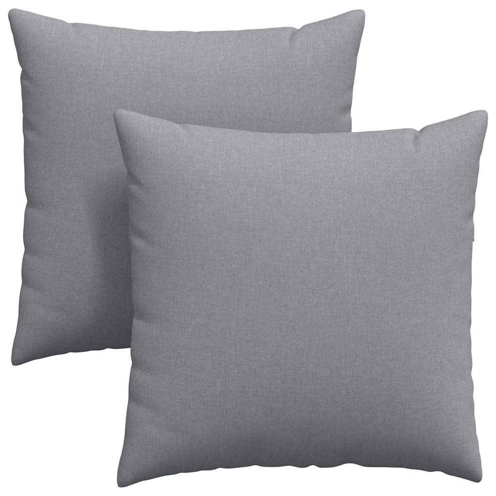 Kanapé párnák 2 pcs Világosszürke 60 x 60 cm szövet