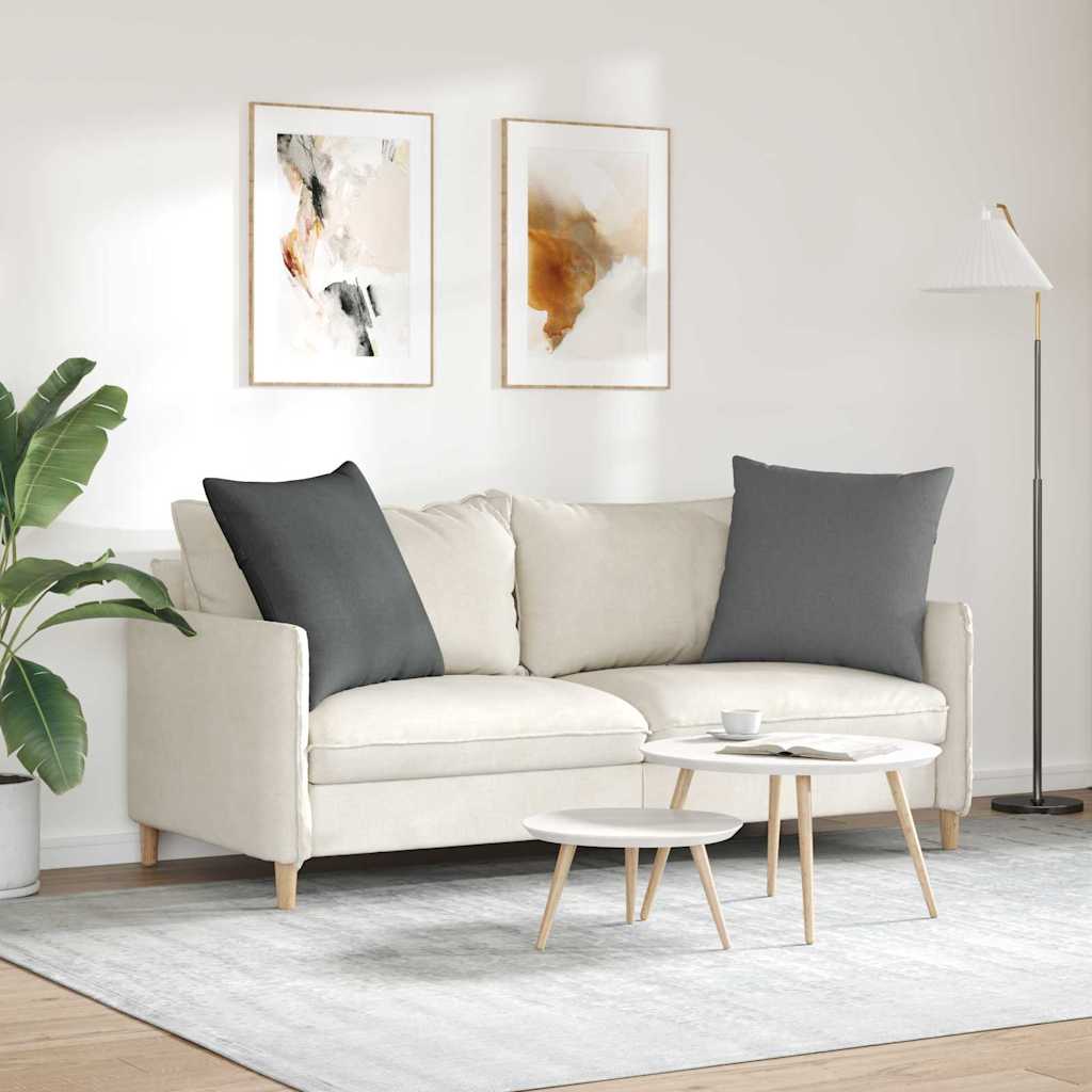 Kanapé párnák 2 pcs Sötétszürke 60 x 60 cm szövet