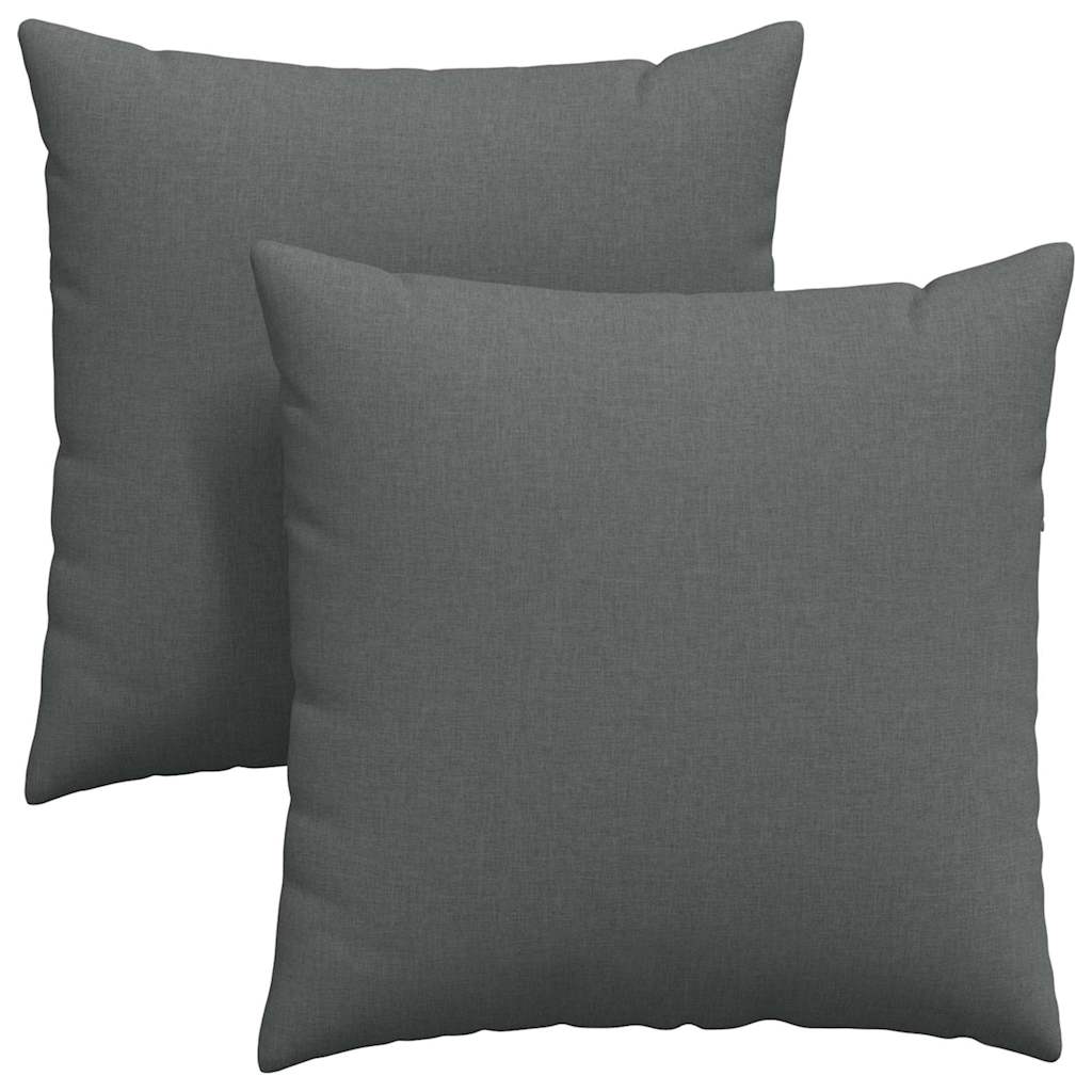 Kanapé párnák 2 pcs Sötétszürke 60 x 60 cm szövet