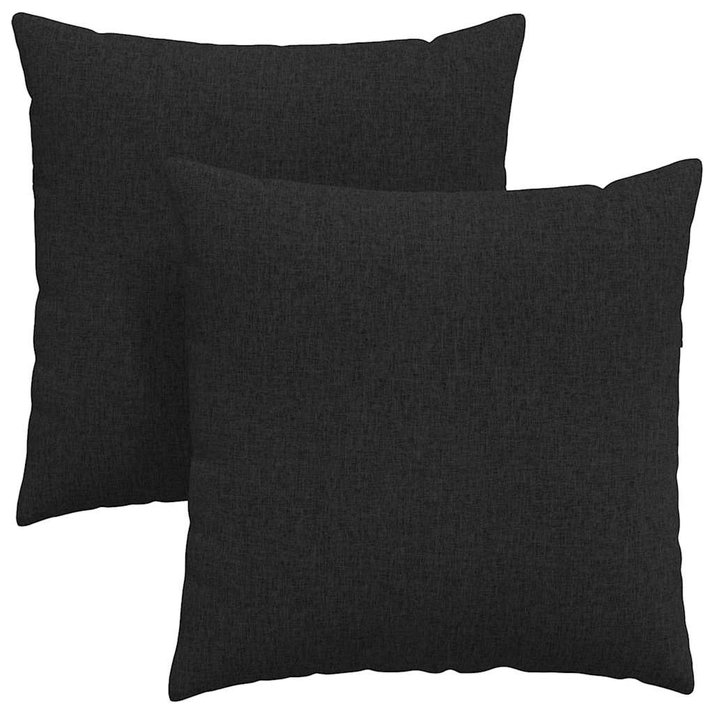 Kanapé párnák 2 pcs Fekete 60 x 60 cm szövet