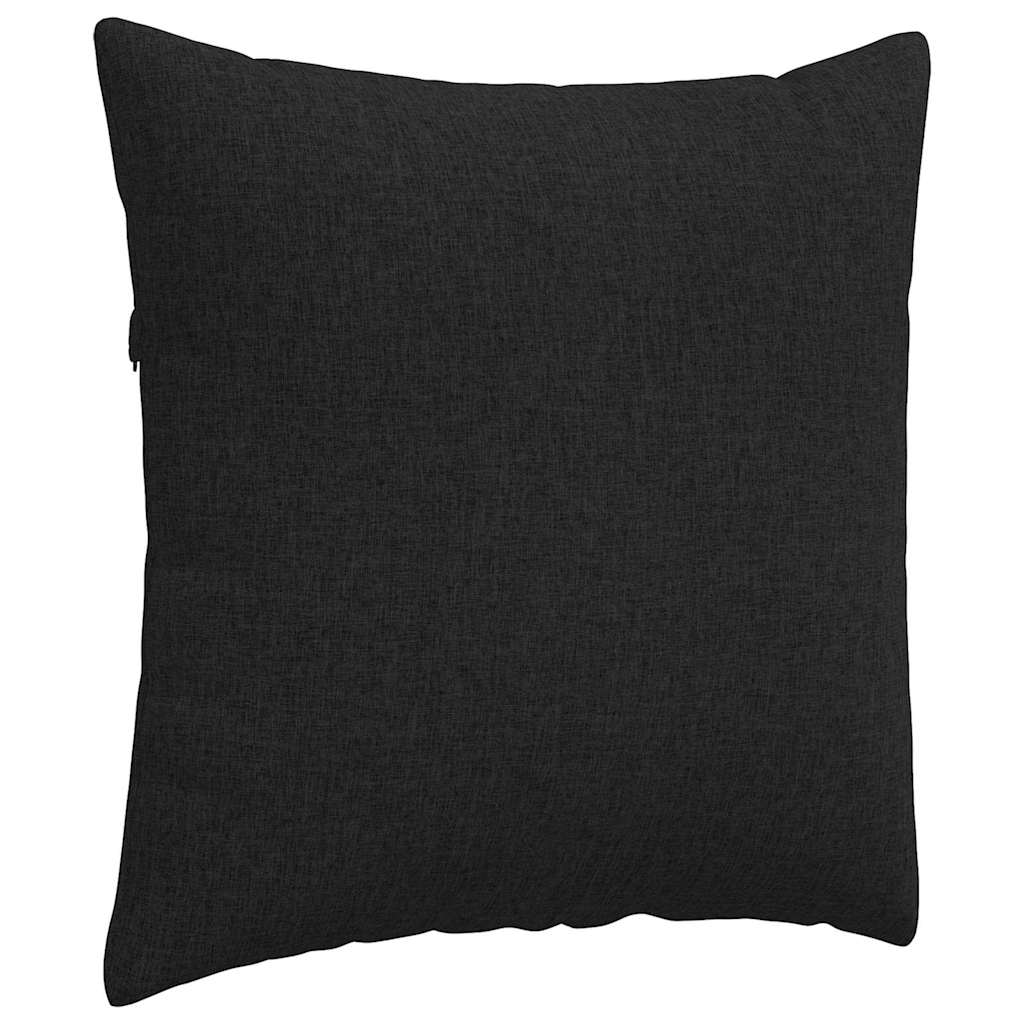 Kanapé párnák 2 pcs Fekete 60 x 60 cm szövet