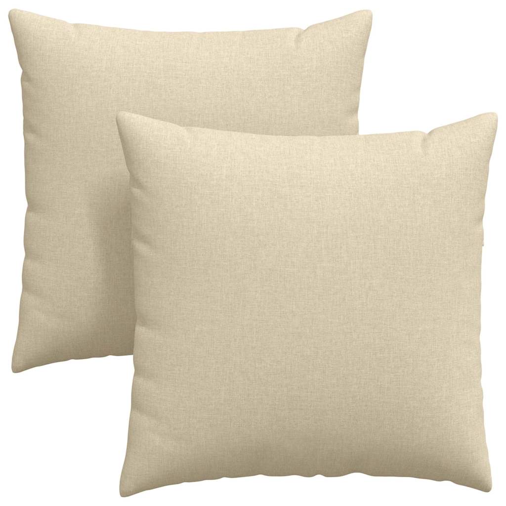 Kanapé párnák 2 pcs Krém 60 x 60 cm szövet