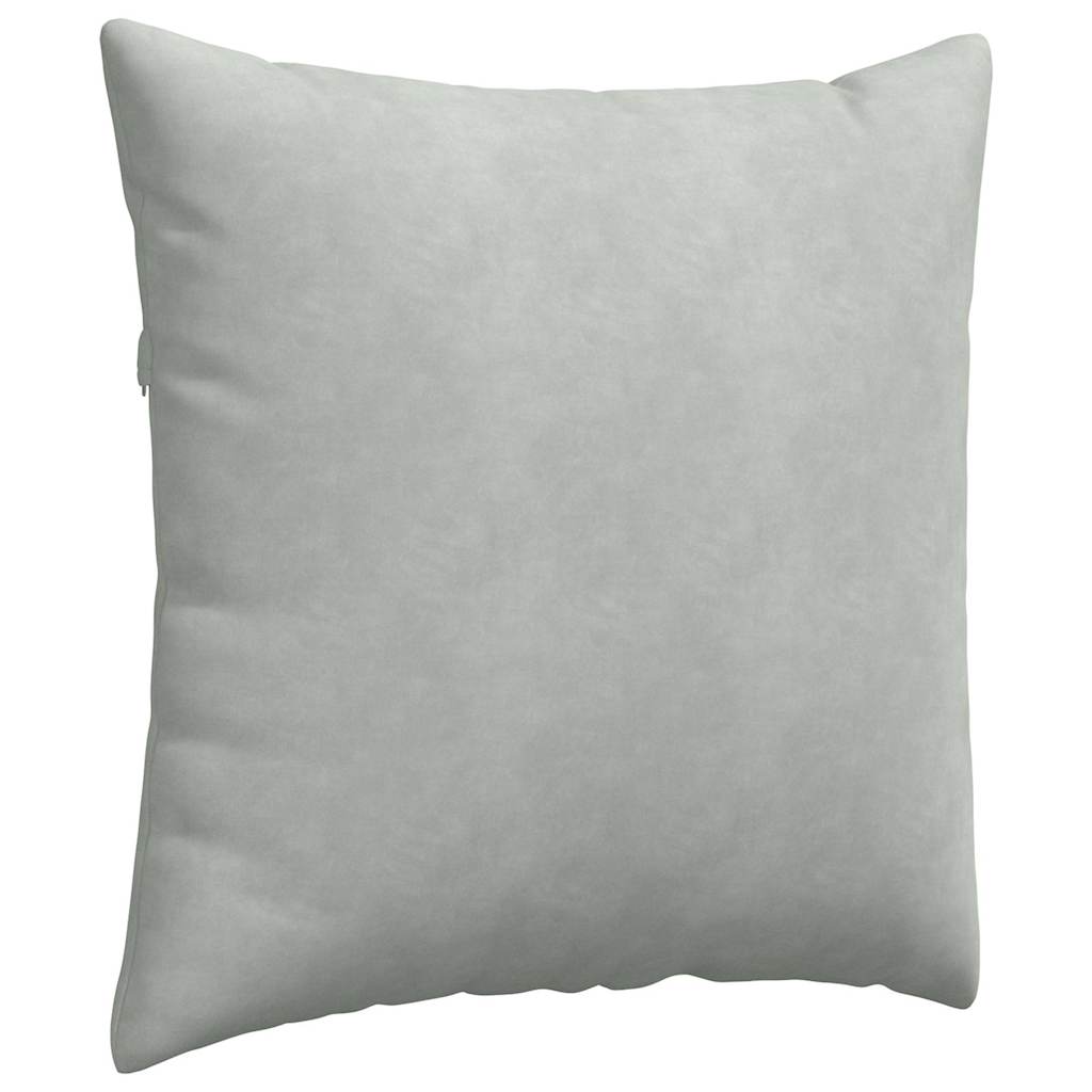 Kanapé párnák 2 pcs Világosszürke 60 x 60 cm Bársonyos szövet