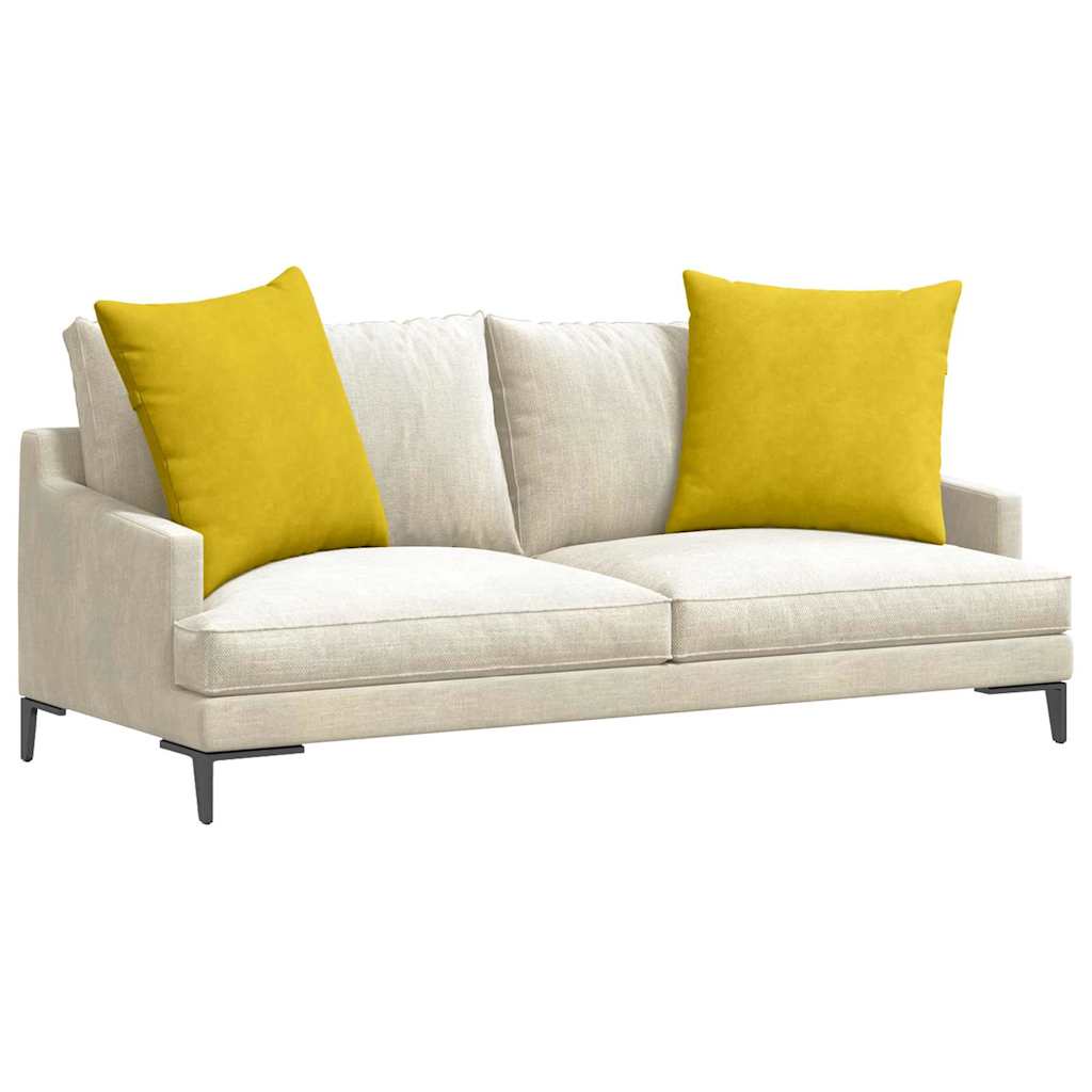 Kanapé párnák 2 pcs Sárga 60 x 60 cm Bársonyos szövet