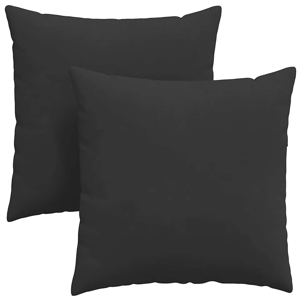 Kanapé párnák 2 pcs Fekete 60 x 60 cm szövet