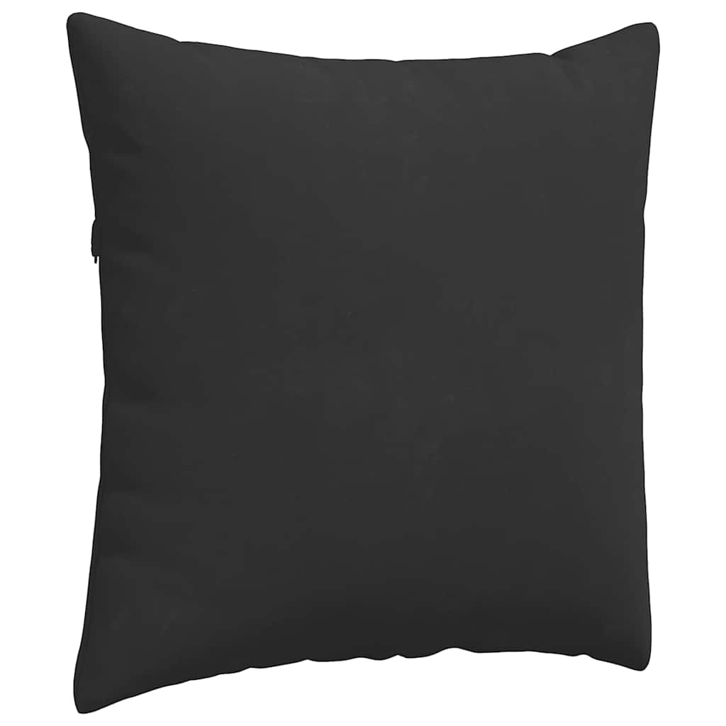 Kanapé párnák 2 pcs Fekete 60 x 60 cm szövet