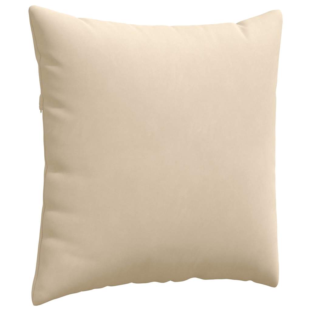 Kanapé párnák 2 pcs Krém 60 x 60 cm szövet