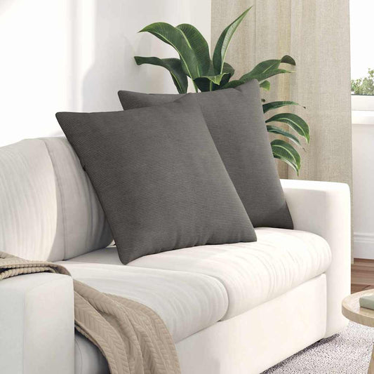 Kanapé párnák 2 pcs Világosszürke 60 x 60 cm Bársonyos szövet