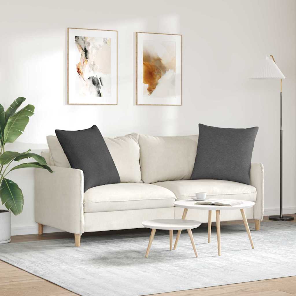 Kanapé párnák 2 pcs Sötétszürke 60 x 60 cm Bársonyos szövet