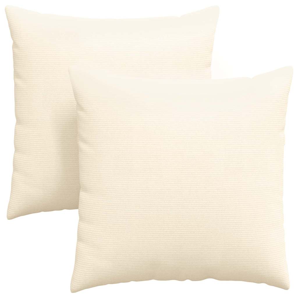 Kanapé párnák 2 pcs Krém 60 x 60 cm Bársonyos szövet