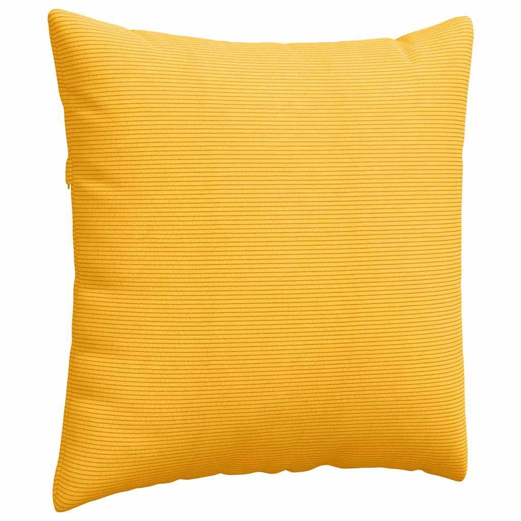 Kanapé párnák 2 pcs Világos sárga 60 x 60 cm Bársonyos szövet