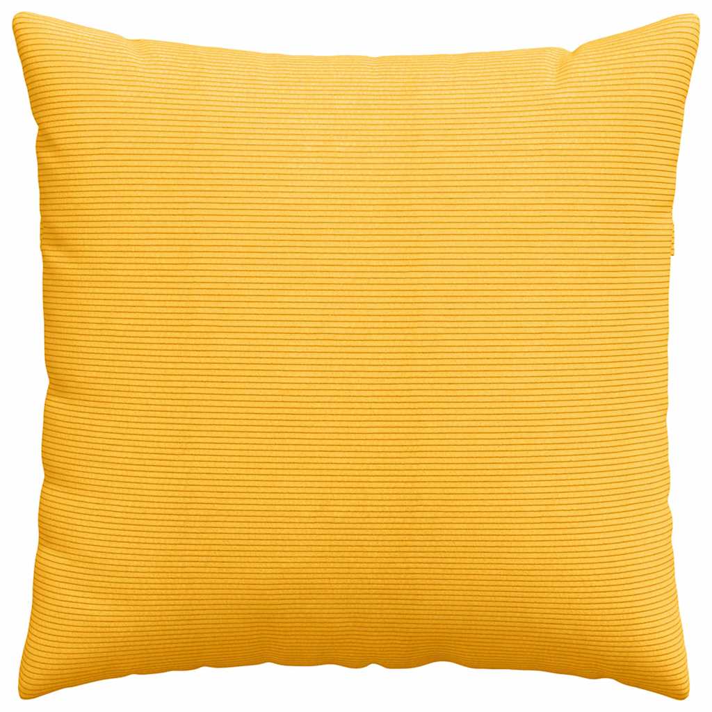 Kanapé párnák 2 pcs Világos sárga 60 x 60 cm Bársonyos szövet