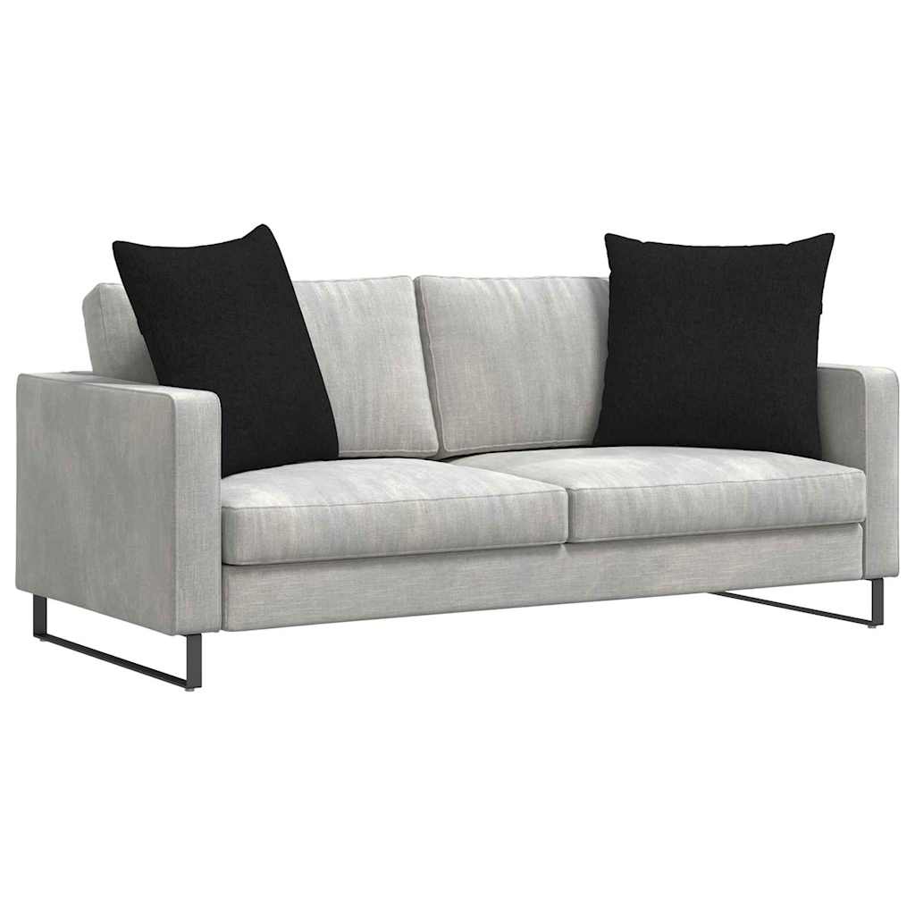 Kanapé párnák 2 pcs Fekete 80 x 80 cm szövet