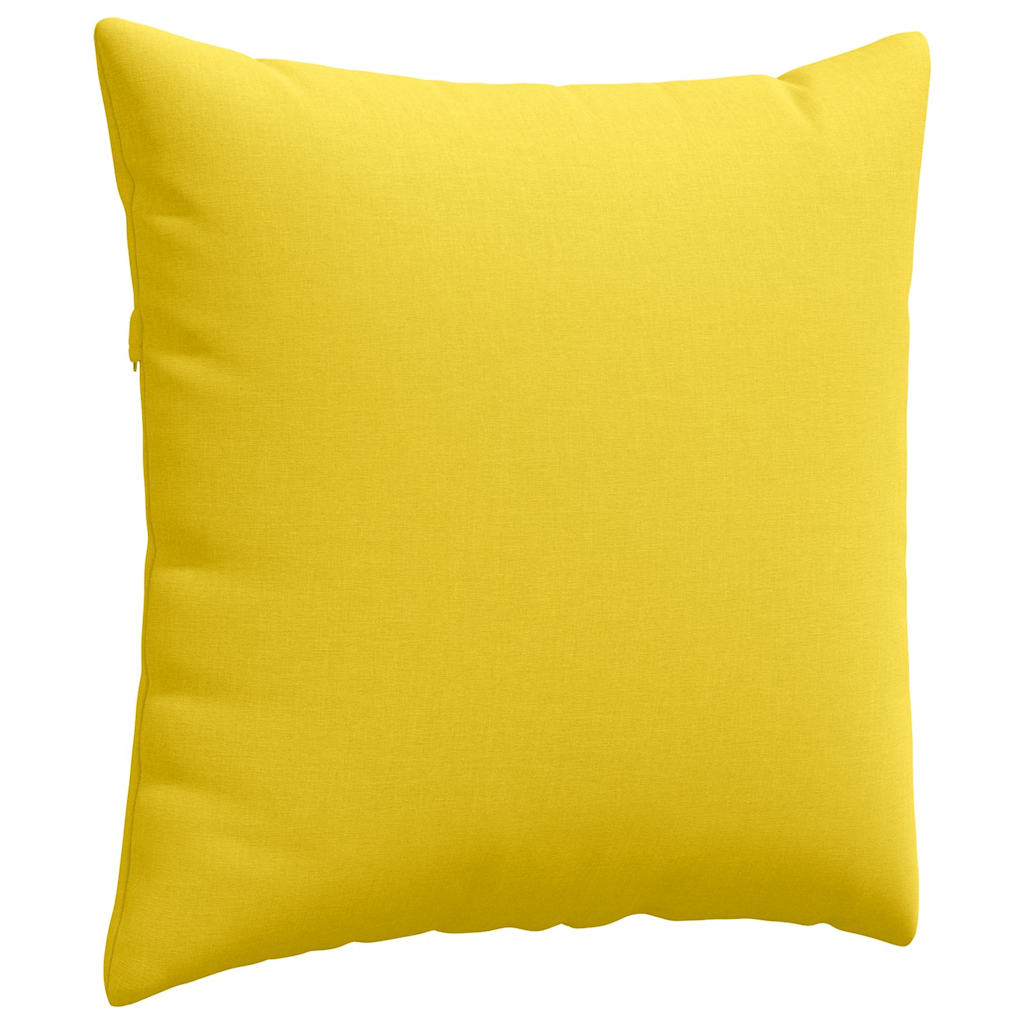 Kanapé párnák 2 pcs Világos sárga 80 x 80 cm szövet