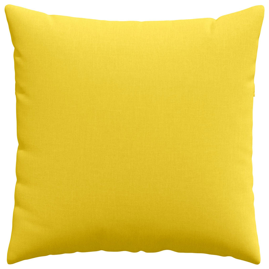Kanapé párnák 2 pcs Világos sárga 80 x 80 cm szövet