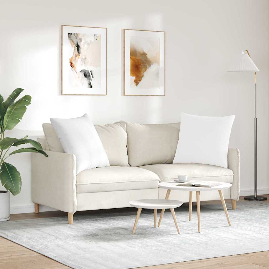 Kanapé párnák 2 pcs Fehér 80 x 80 cm szövet