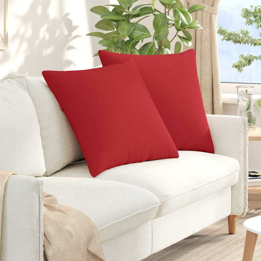 Kanapé párnák 2 pcs Piros 80 x 80 cm szövet