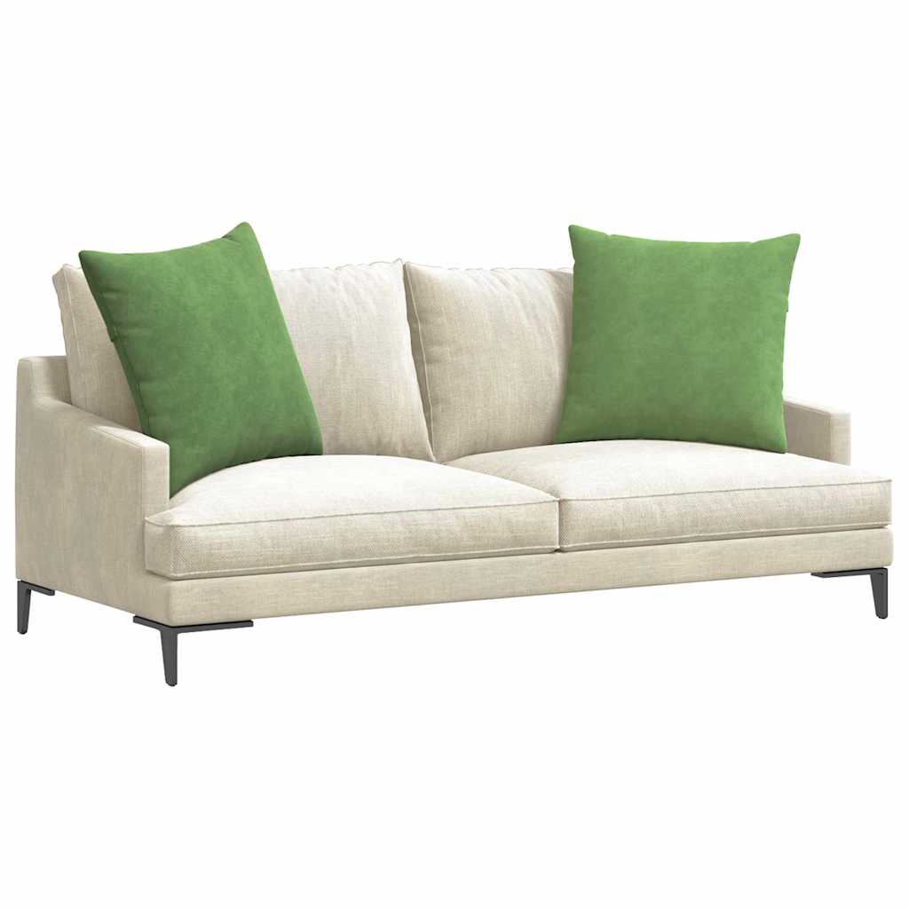 Kanapé párnák 2 pcs Világos zöld 80 x 80 cm Bársonyos szövet