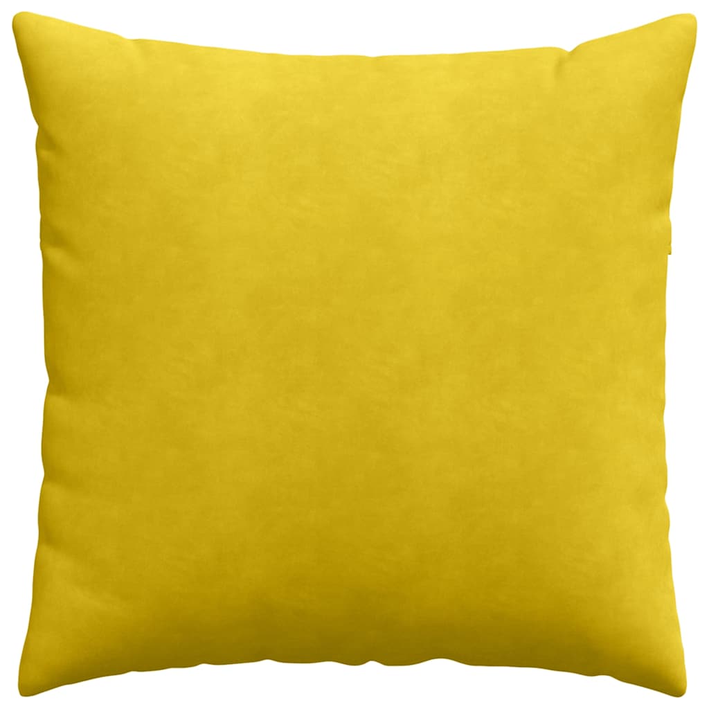 Kanapé párnák 2 pcs Sárga 80 x 80 cm Bársonyos szövet