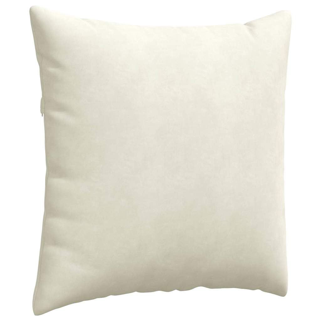Kanapé párnák 2 pcs Krém 80 x 80 cm Bársonyos szövet