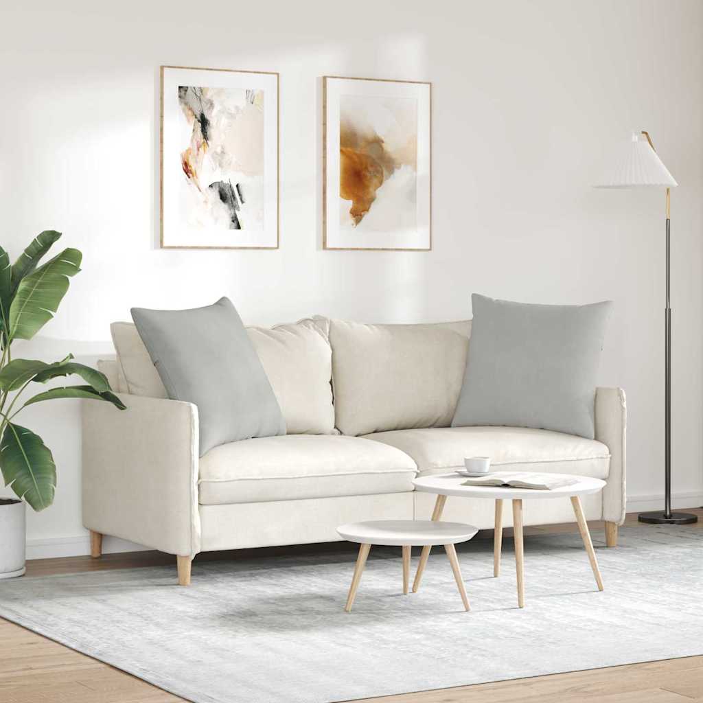 Kanapé párnák 2 pcs Világosszürke 80 x 80 cm szövet