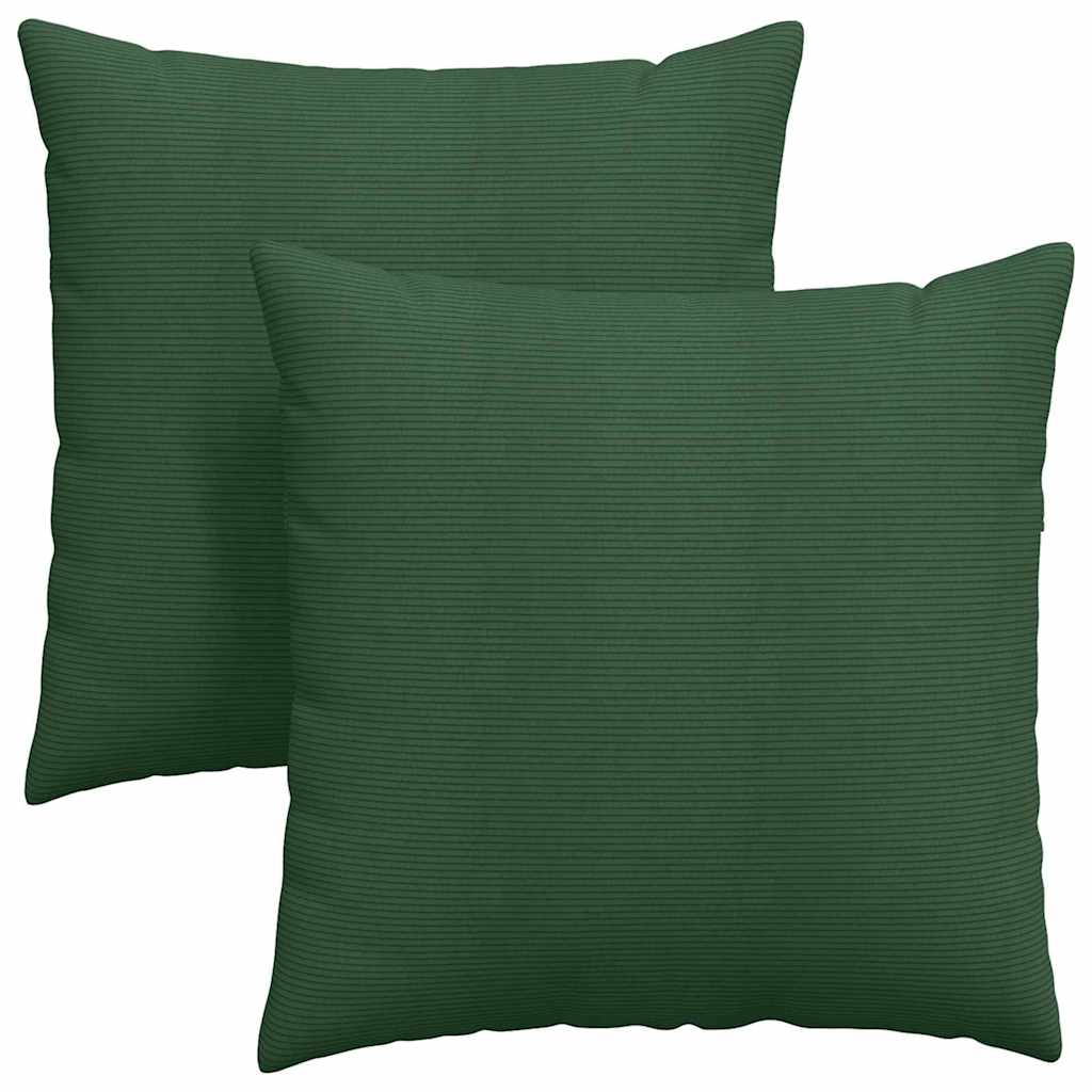 Kanapé párnák 2 pcs Sötétzöld 80 x 80 cm Bársonyos szövet