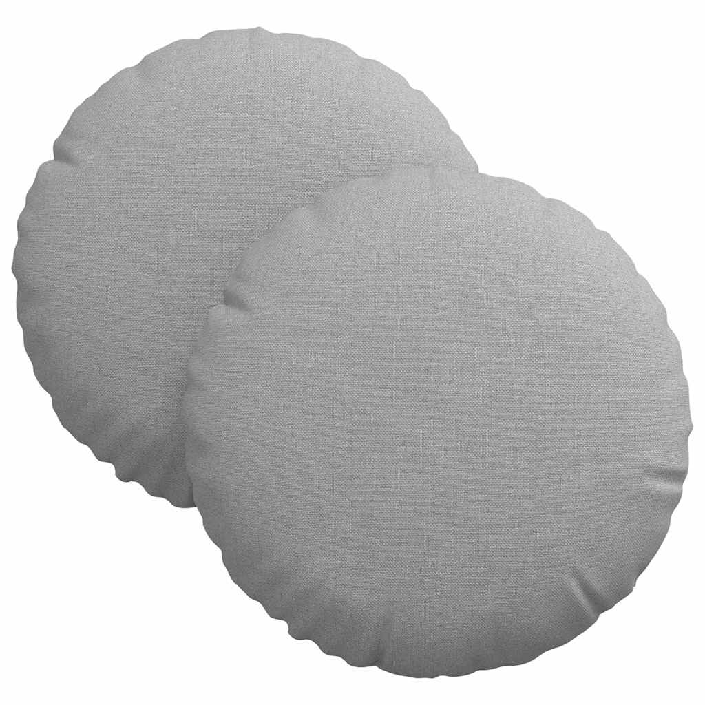 Ülőpárnák 2 pcs Felhőszürke Ø30 x 13 cm szövet