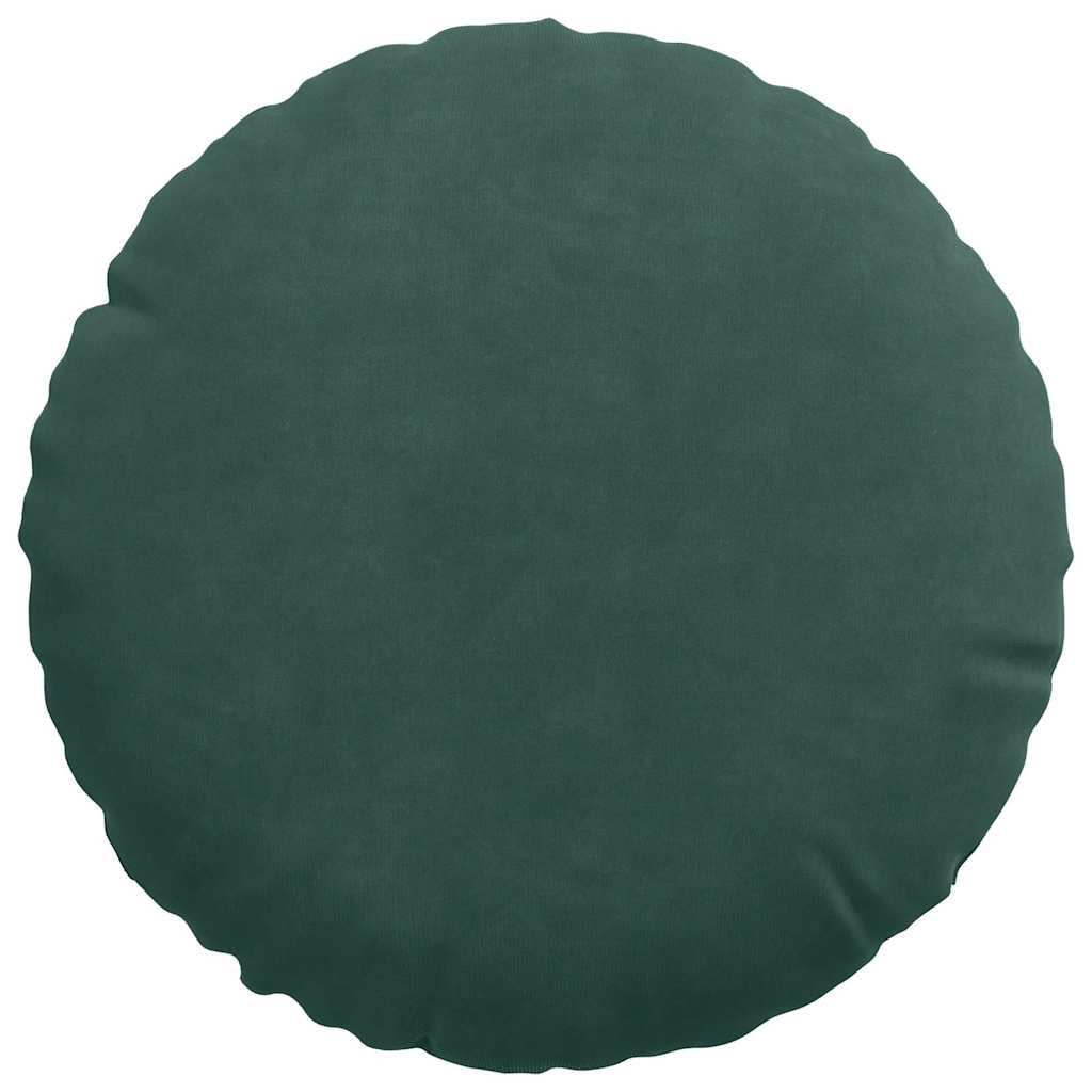 Ülőpárnák 2 pcs Sötétzöld Ø30 x 13 cm Bársony